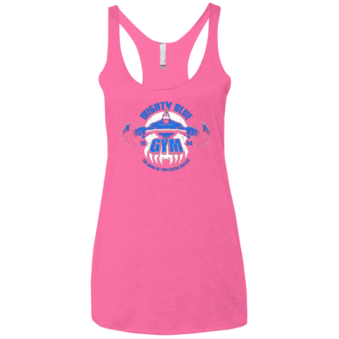 T-Shirts Vintage Pink / X-Small Mighty Blue Gym Women's Triblend Racerback Tank