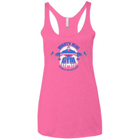 T-Shirts Vintage Pink / X-Small Mighty Blue Gym Women's Triblend Racerback Tank