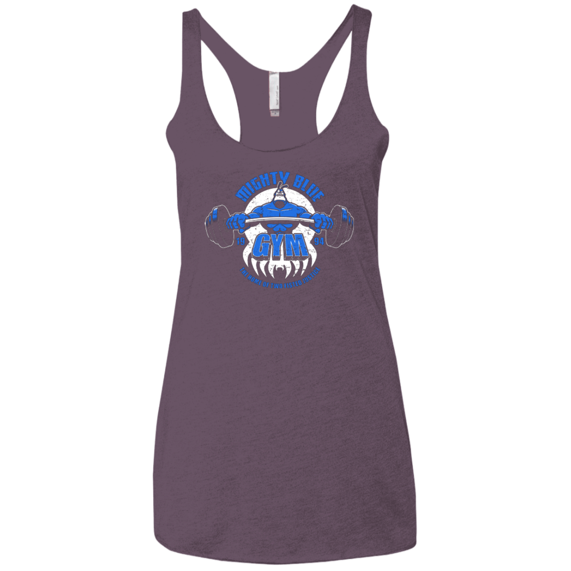 T-Shirts Vintage Purple / X-Small Mighty Blue Gym Women's Triblend Racerback Tank