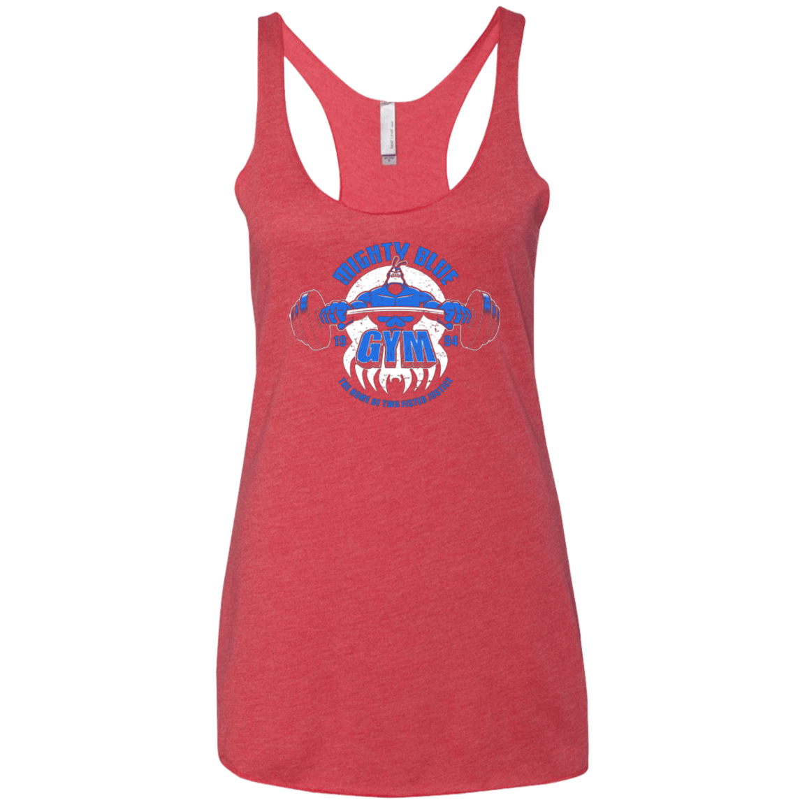 T-Shirts Vintage Red / X-Small Mighty Blue Gym Women's Triblend Racerback Tank