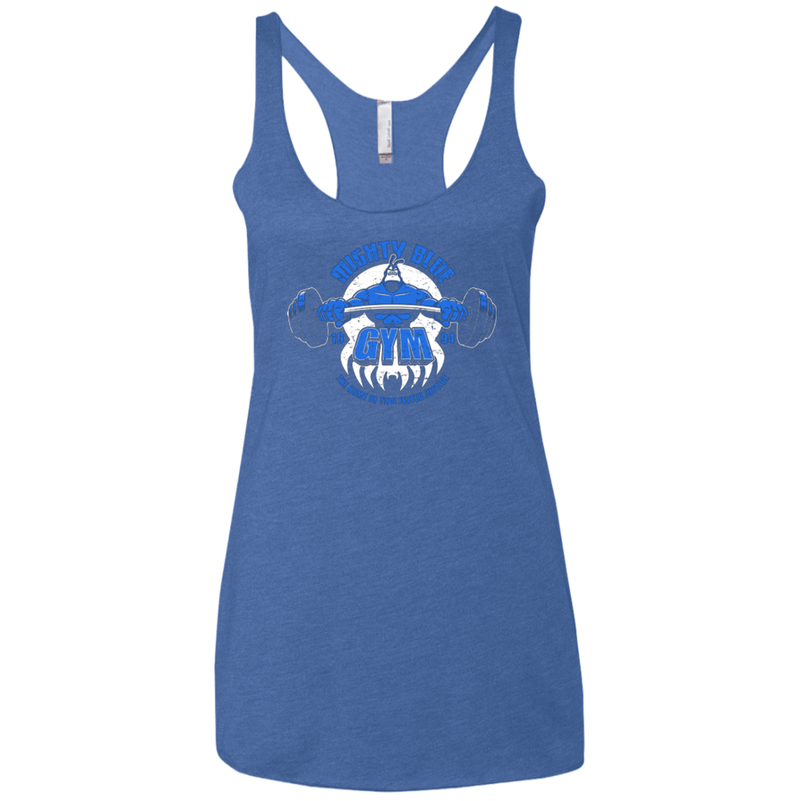 T-Shirts Vintage Royal / X-Small Mighty Blue Gym Women's Triblend Racerback Tank