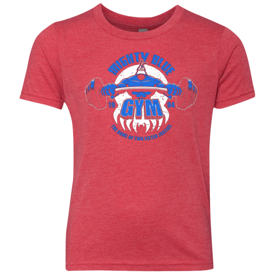 T-Shirts Vintage Red / YXS Mighty Blue Gym Youth Triblend T-Shirt