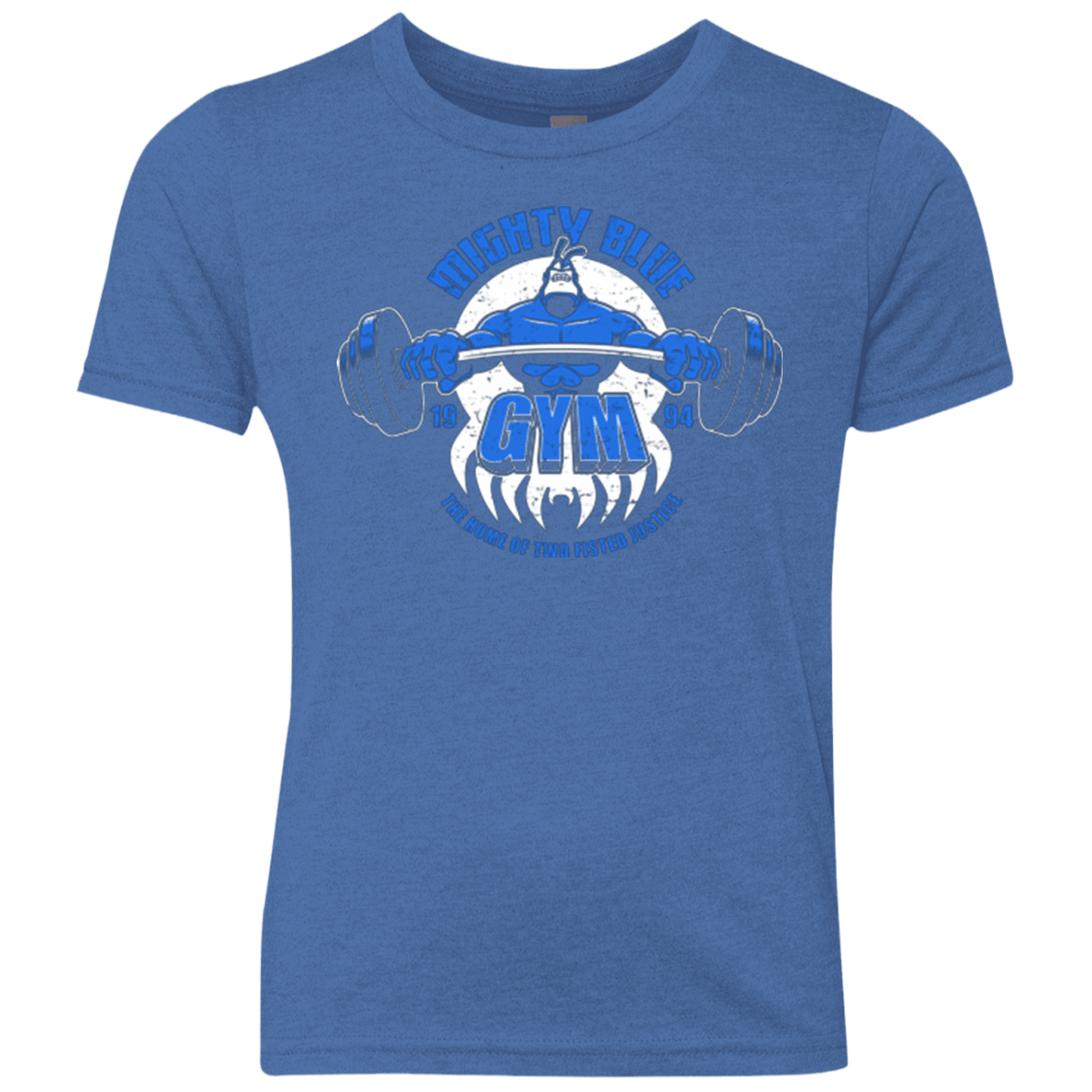 T-Shirts Vintage Royal / YXS Mighty Blue Gym Youth Triblend T-Shirt