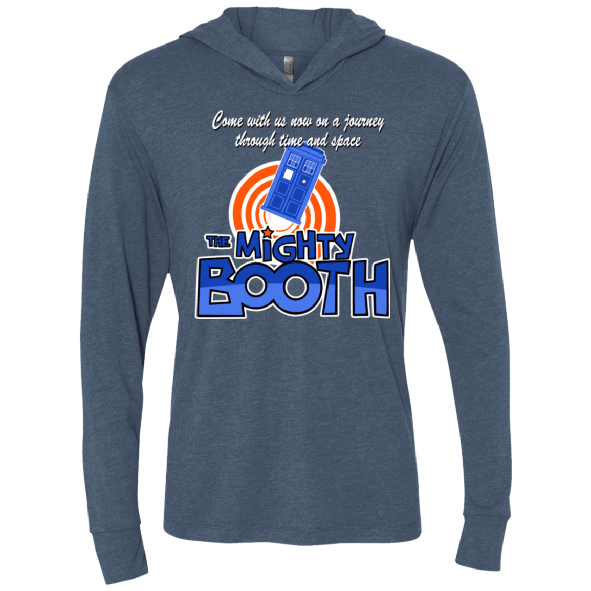 T-Shirts Indigo / X-Small Mighty Booth Triblend Long Sleeve Hoodie Tee