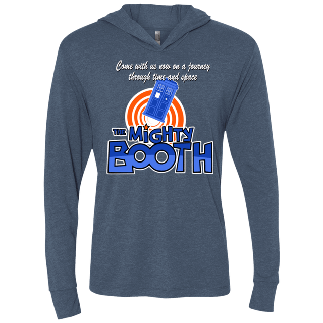 T-Shirts Indigo / X-Small Mighty Booth Triblend Long Sleeve Hoodie Tee
