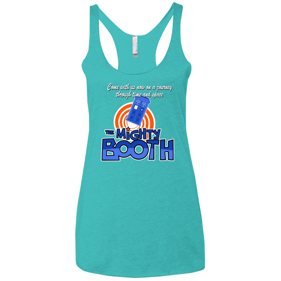 T-Shirts Tahiti Blue / X-Small Mighty Booth Women's Triblend Racerback Tank