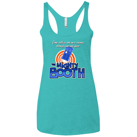 T-Shirts Tahiti Blue / X-Small Mighty Booth Women's Triblend Racerback Tank