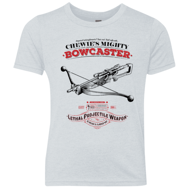 T-Shirts Heather White / YXS Mighty Bowcaster Youth Triblend T-Shirt