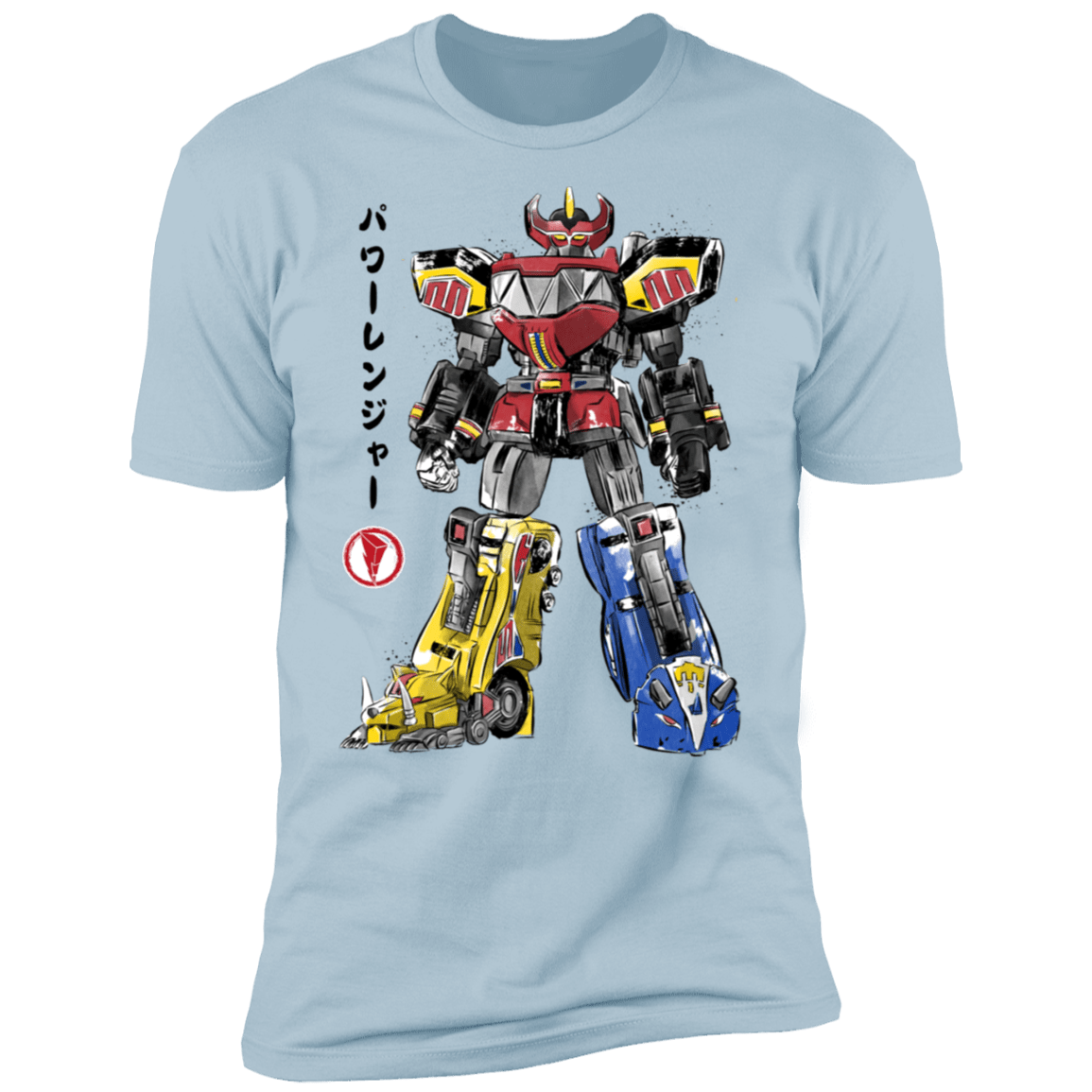 T-Shirts Light Blue / S Mighty Morphin Megazord sumi-e Men's Premium T-Shirt