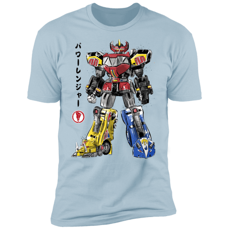 T-Shirts Light Blue / S Mighty Morphin Megazord sumi-e Men's Premium T-Shirt