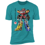 T-Shirts Tahiti Blue / S Mighty Morphin Megazord sumi-e Men's Premium T-Shirt
