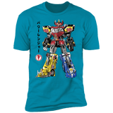 T-Shirts Turquoise / S Mighty Morphin Megazord sumi-e Men's Premium T-Shirt