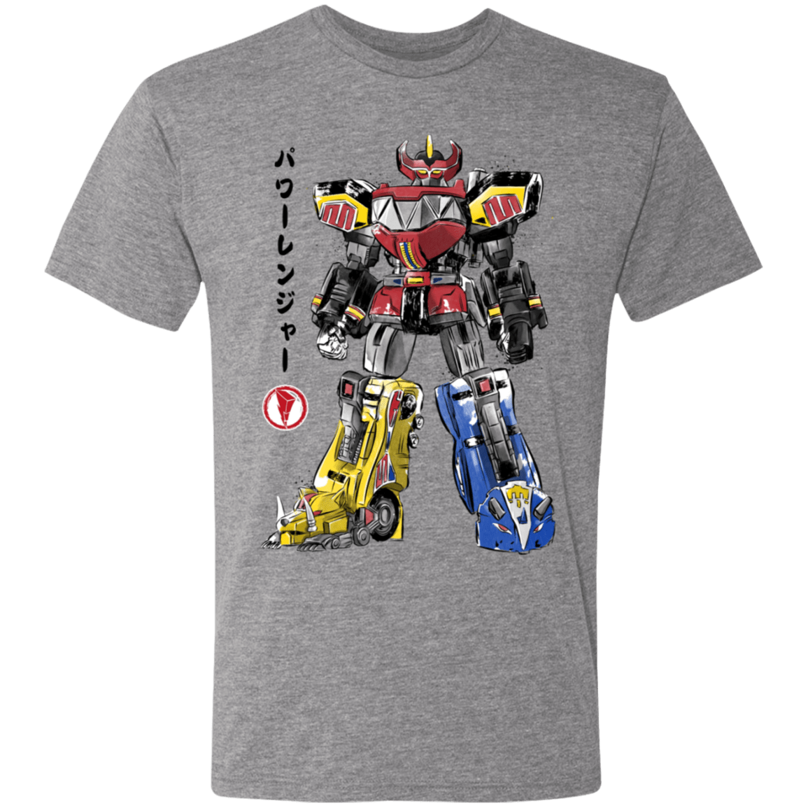 T-Shirts Premium Heather / S Mighty Morphin Megazord sumi-e Men's Triblend T-Shirt