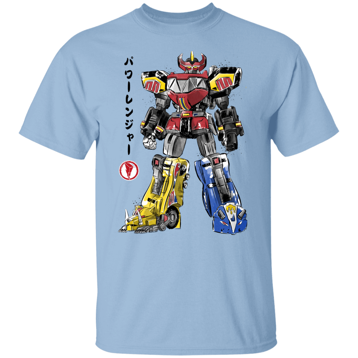 T-Shirts Light Blue / S Mighty Morphin Megazord sumi-e T-Shirt