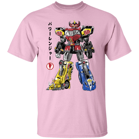 T-Shirts Light Pink / S Mighty Morphin Megazord sumi-e T-Shirt