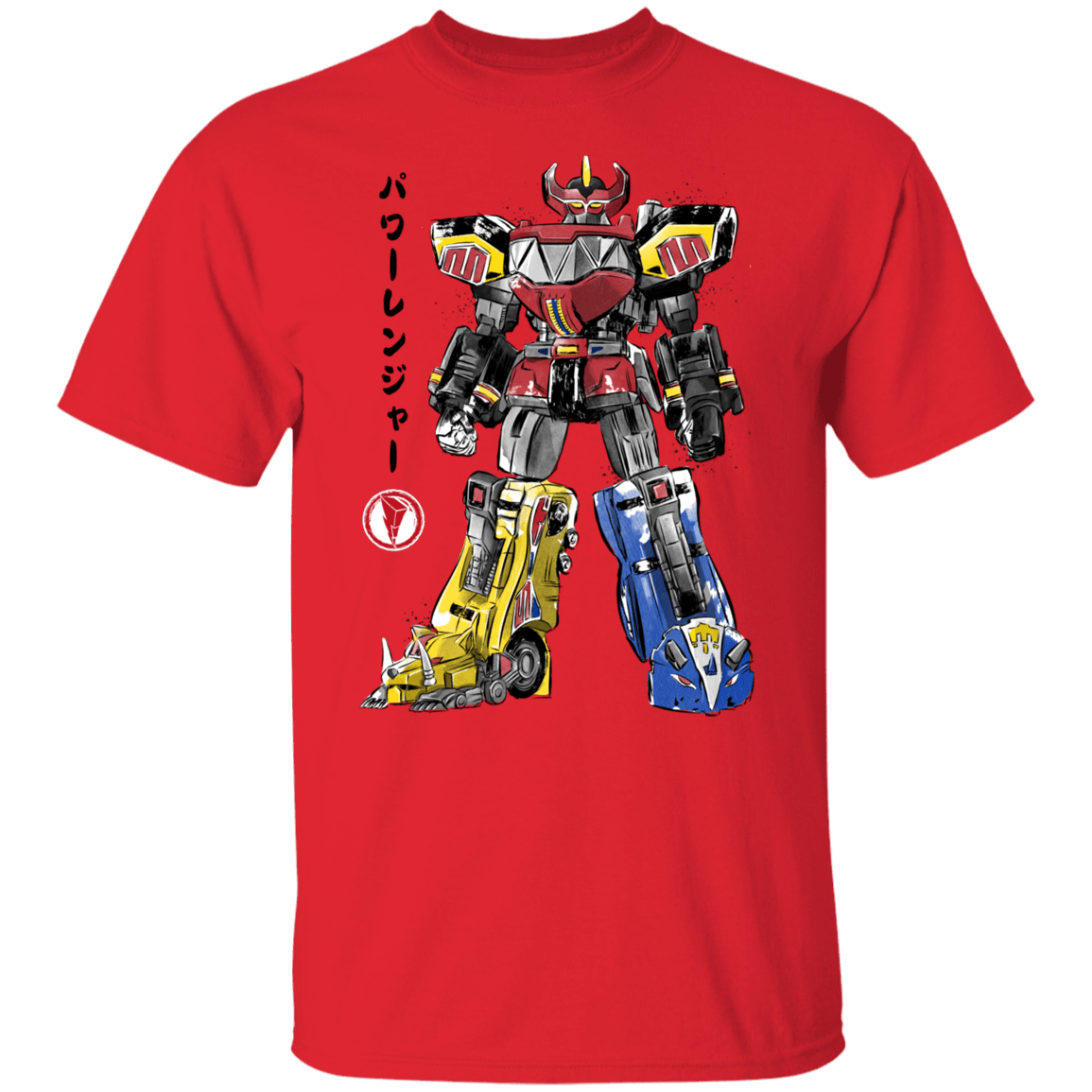 T-Shirts Red / S Mighty Morphin Megazord sumi-e T-Shirt