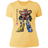 T-Shirts Banana Cream/ / S Mighty Morphin Megazord sumi-e Women's Premium T-Shirt