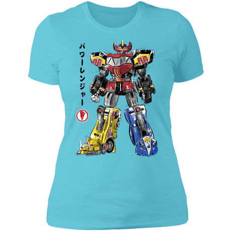 T-Shirts Cancun / S Mighty Morphin Megazord sumi-e Women's Premium T-Shirt