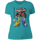 T-Shirts Tahiti Blue / S Mighty Morphin Megazord sumi-e Women's Premium T-Shirt