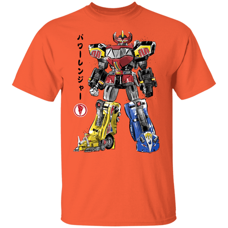 T-Shirts Orange / YXS Mighty Morphin Megazord sumi-e Youth T-Shirt