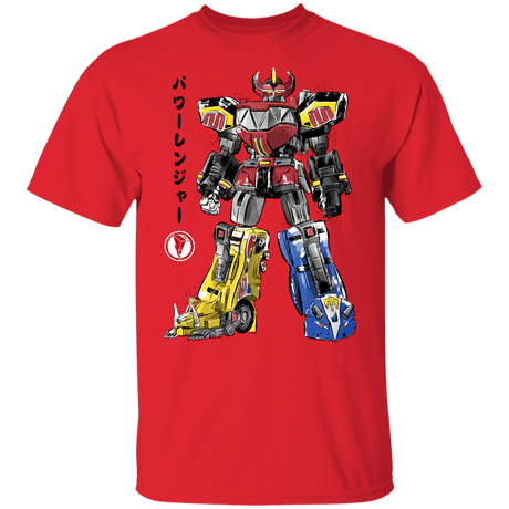 T-Shirts Red / YXS Mighty Morphin Megazord sumi-e Youth T-Shirt
