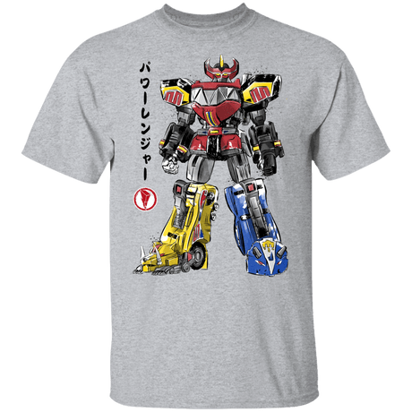 T-Shirts Sport Grey / YXS Mighty Morphin Megazord sumi-e Youth T-Shirt