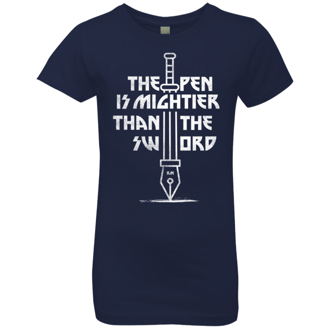 T-Shirts Midnight Navy / YXS Mighty Pen Girls Premium T-Shirt