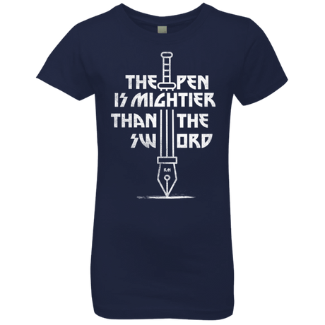 T-Shirts Midnight Navy / YXS Mighty Pen Girls Premium T-Shirt