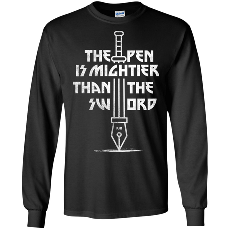 T-Shirts Black / S Mighty Pen Men's Long Sleeve T-Shirt