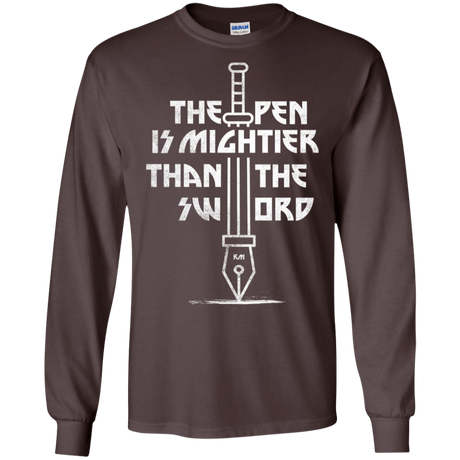 T-Shirts Dark Chocolate / S Mighty Pen Men's Long Sleeve T-Shirt