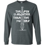 T-Shirts Dark Heather / S Mighty Pen Men's Long Sleeve T-Shirt