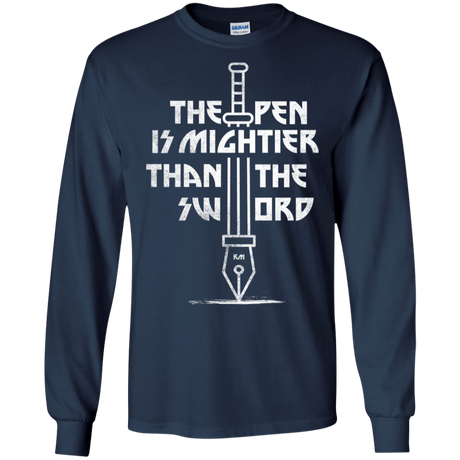 T-Shirts Navy / S Mighty Pen Men's Long Sleeve T-Shirt