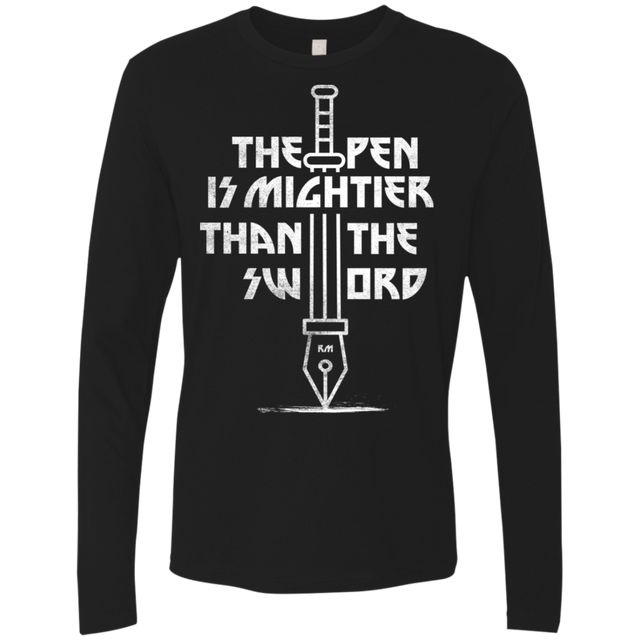 T-Shirts Black / S Mighty Pen Men's Premium Long Sleeve