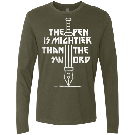 T-Shirts Military Green / S Mighty Pen Men's Premium Long Sleeve