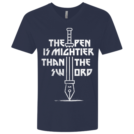 T-Shirts Midnight Navy / X-Small Mighty Pen Men's Premium V-Neck