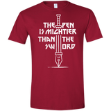 T-Shirts Cardinal Red / S Mighty Pen Men's Semi-Fitted Softstyle