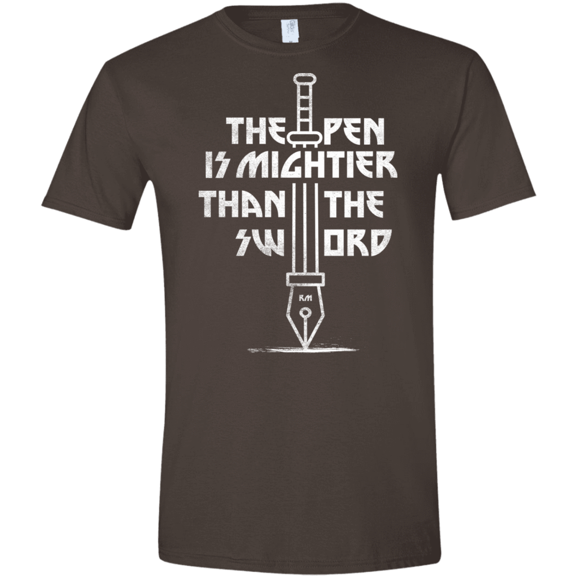 T-Shirts Dark Chocolate / S Mighty Pen Men's Semi-Fitted Softstyle