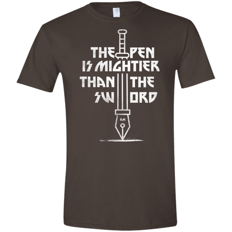 T-Shirts Dark Chocolate / S Mighty Pen Men's Semi-Fitted Softstyle