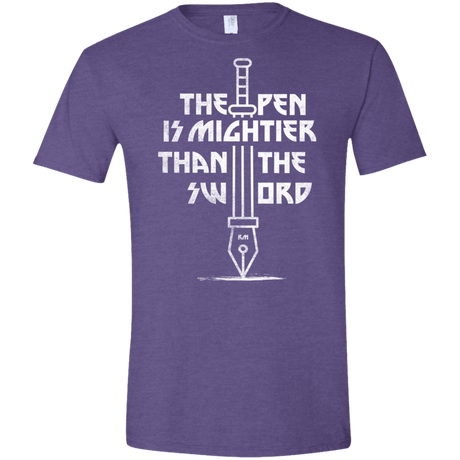 T-Shirts Heather Purple / S Mighty Pen Men's Semi-Fitted Softstyle