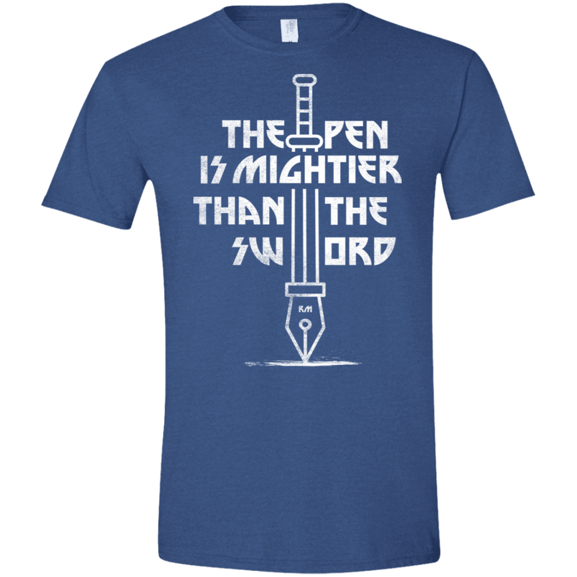 T-Shirts Heather Royal / X-Small Mighty Pen Men's Semi-Fitted Softstyle