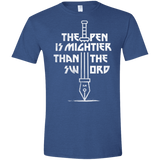T-Shirts Heather Royal / X-Small Mighty Pen Men's Semi-Fitted Softstyle