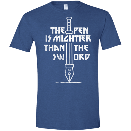 T-Shirts Heather Royal / X-Small Mighty Pen Men's Semi-Fitted Softstyle