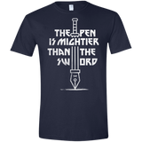 T-Shirts Navy / X-Small Mighty Pen Men's Semi-Fitted Softstyle