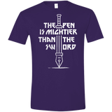 T-Shirts Purple / S Mighty Pen Men's Semi-Fitted Softstyle