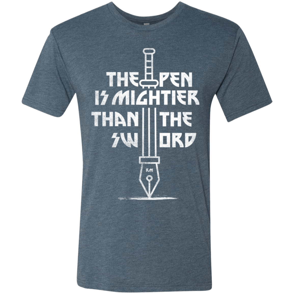 T-Shirts Indigo / S Mighty Pen Men's Triblend T-Shirt