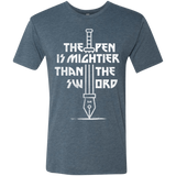 T-Shirts Indigo / S Mighty Pen Men's Triblend T-Shirt