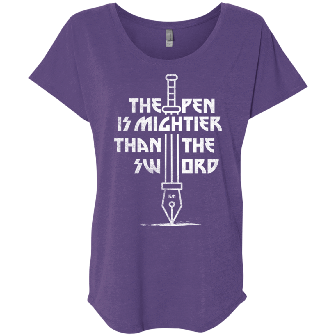 T-Shirts Purple Rush / X-Small Mighty Pen Triblend Dolman Sleeve
