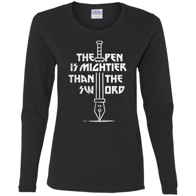 T-Shirts Black / S Mighty Pen Women's Long Sleeve T-Shirt
