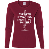 T-Shirts Cardinal / S Mighty Pen Women's Long Sleeve T-Shirt