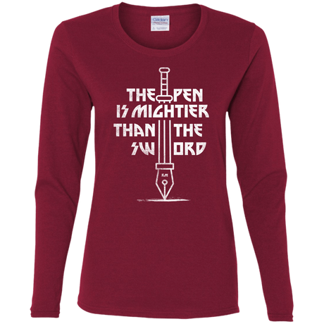 T-Shirts Cardinal / S Mighty Pen Women's Long Sleeve T-Shirt